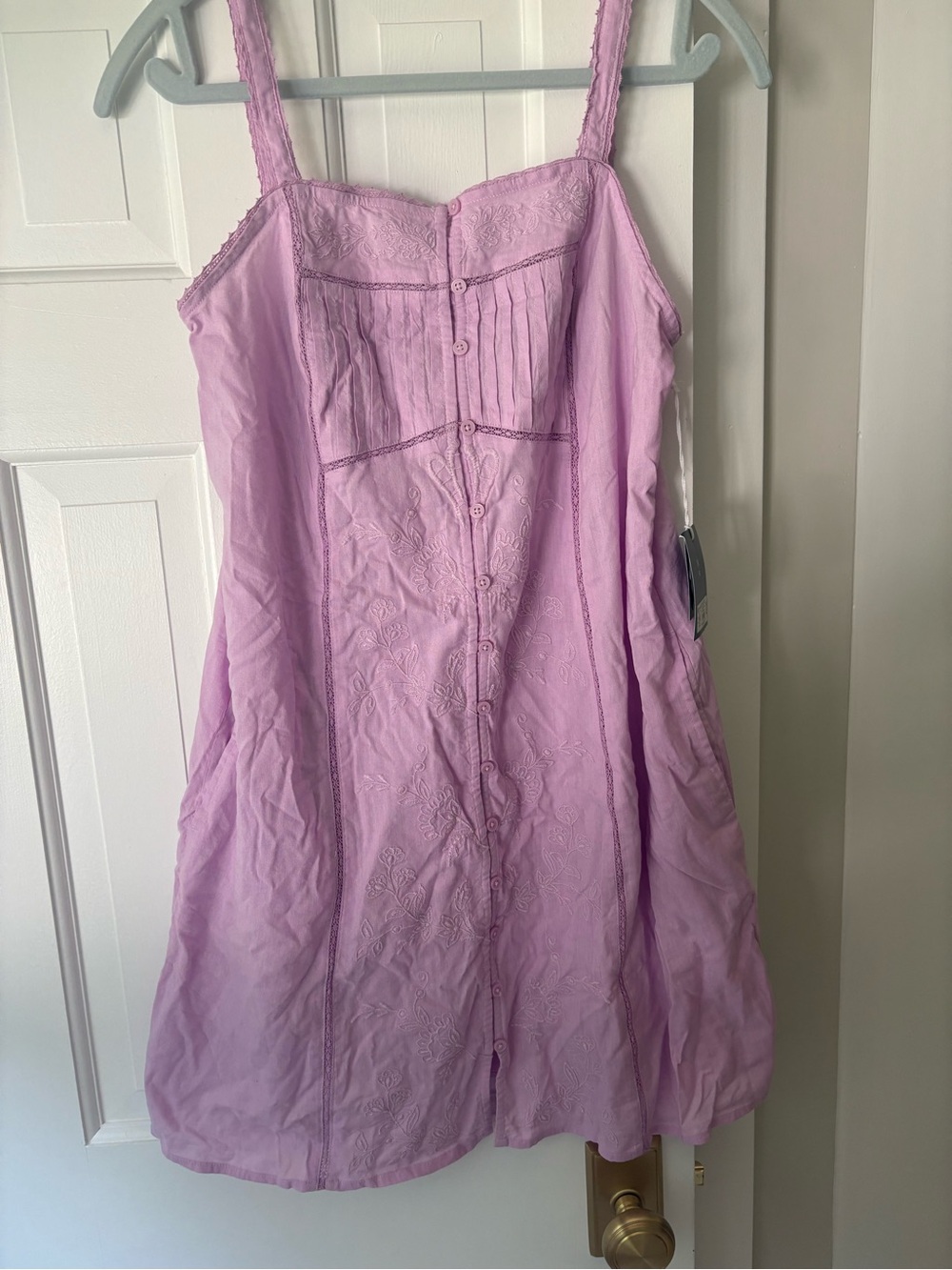 Target x Roller Rabbit Lavender Button-Front Mini Dress - Picture 2 of 3